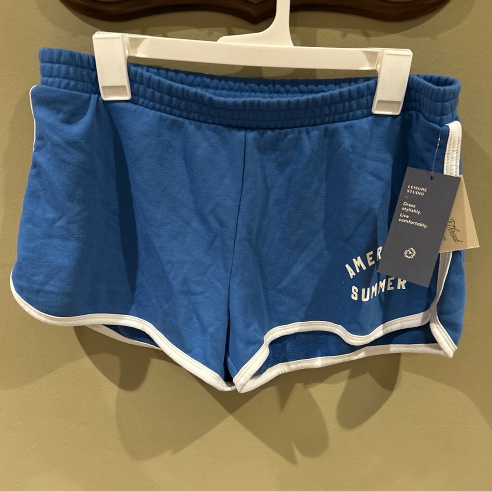 Universal Thread Blue Athletic Shorts with White Trim